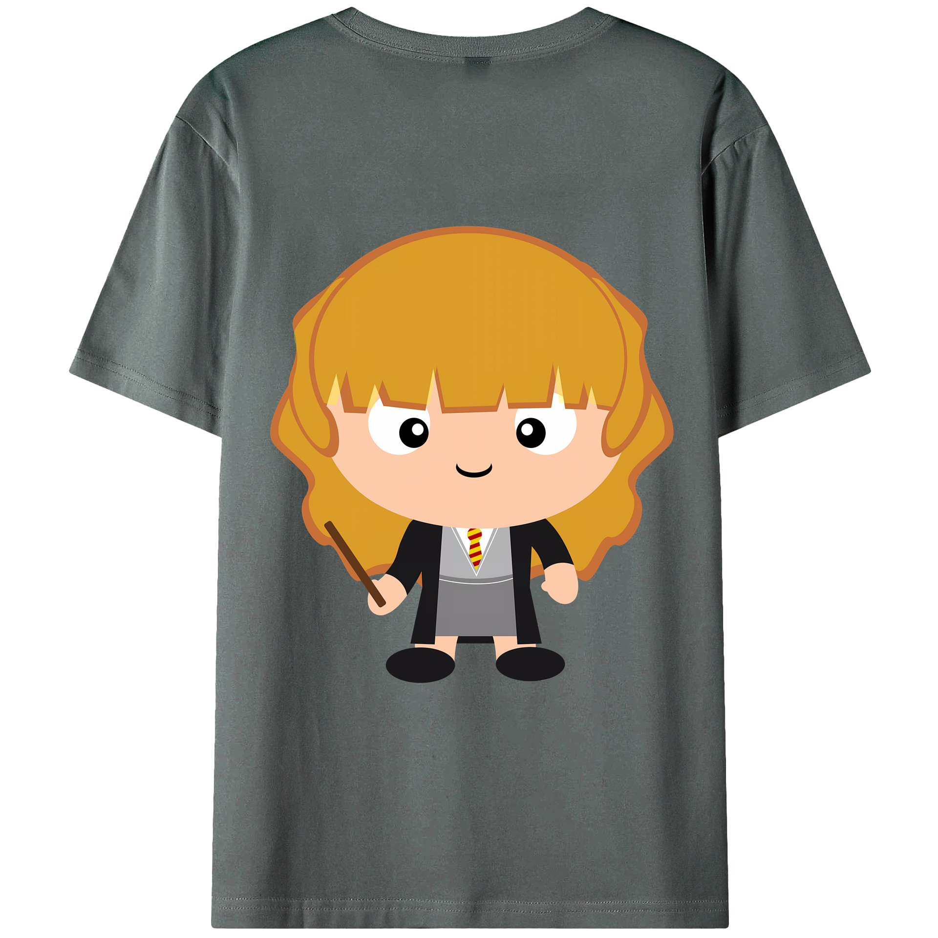 （画像用） Harry Potter ハリー・ポッターシリーズ 綿100％ メンズ半袖Tシャツ（バックプリント） 通気性
